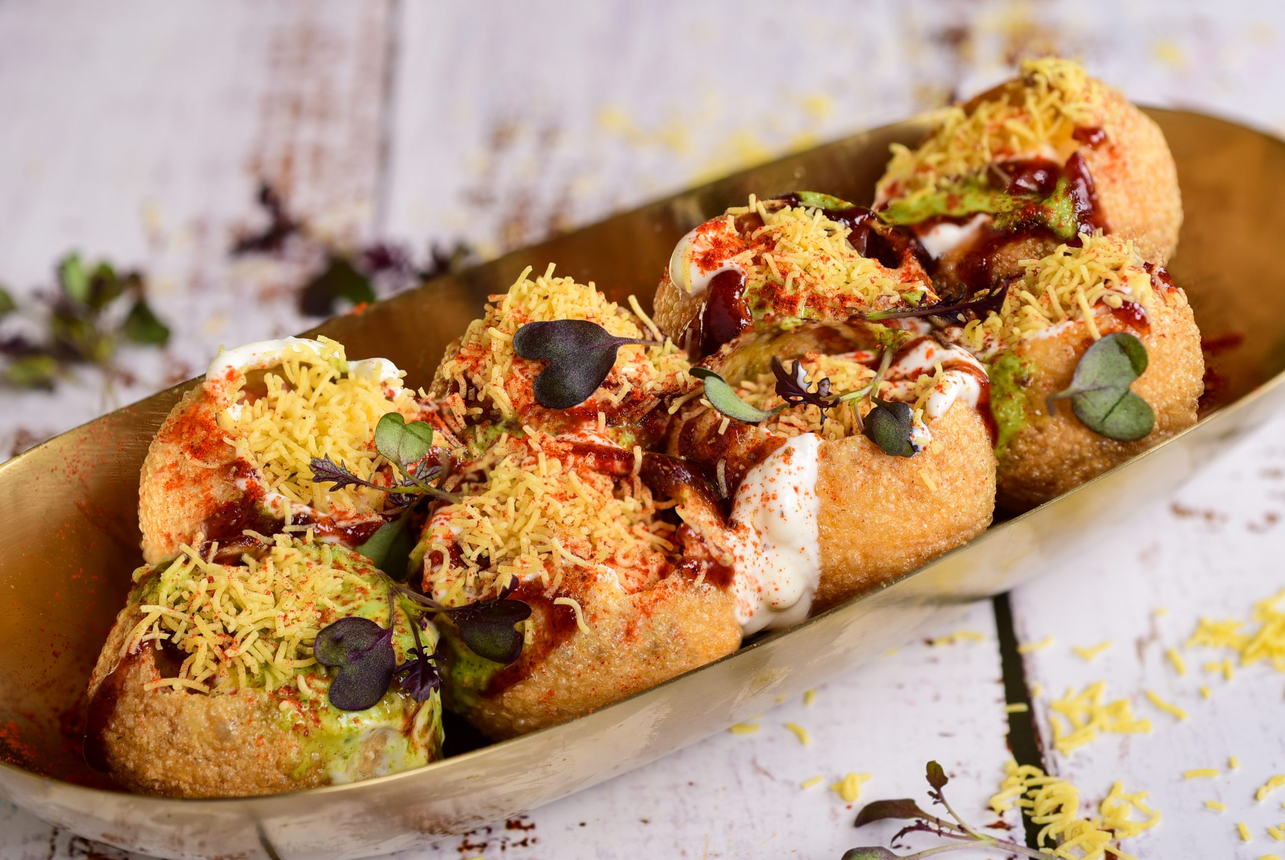 Dahi Lotus Papdi Chaat